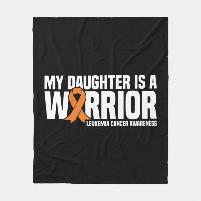 Manta Polar Daughter Warrior Orange Ribbon Leukemia Cancer Awa (Anverso)