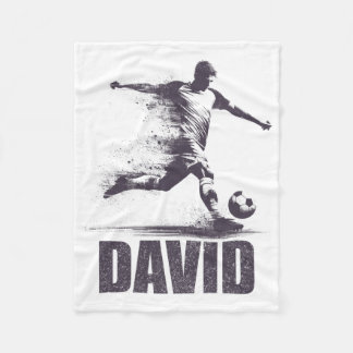 Manta Polar David Fútbol Chicos Personalizado Primer Nombre Da