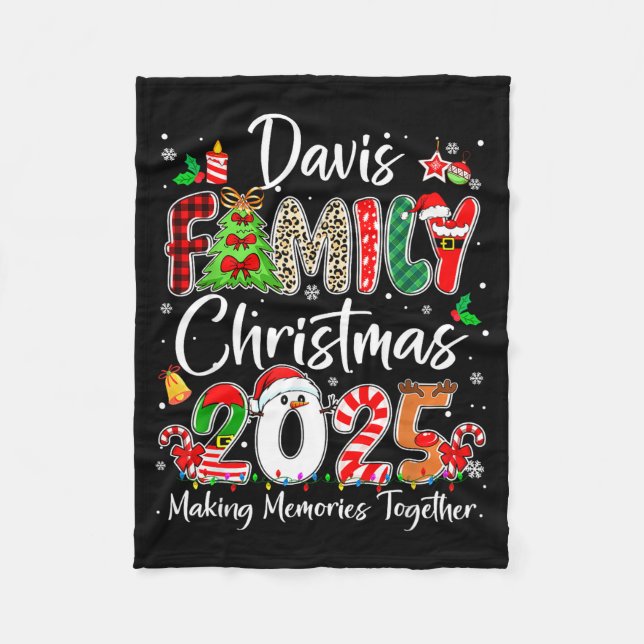Manta Polar Davis Family Christmas 2025 Matching Pjs Xmas Squa (Anverso)