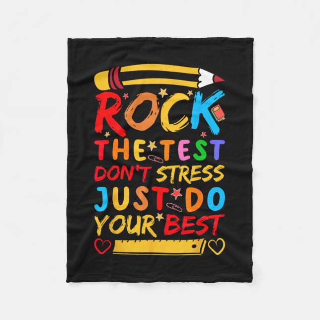 Manta Polar Day Rock The Test Funny Teacher Student Testing Ex (Anverso)