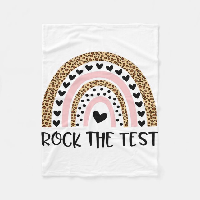 Manta Polar Day Rock the Test Teacher Funny Rainbow Testing Da (Anverso)