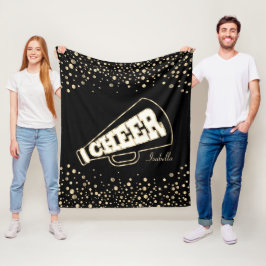 Manta Polar 💖 de animadores 📣 - Puntos de oro y negro