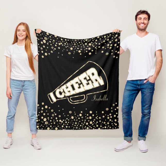 Manta Polar 💖 de animadores 📣 - Puntos de oro y negro (In situ)