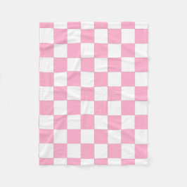 Manta Polar De Color Rosa Y Blanco