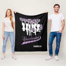 Manta Polar 📣 de equipo animador: morado, negro y blanco