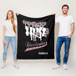 Manta Polar 📣 de equipo animador: rosa, negro y blanco
