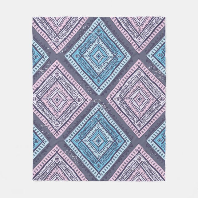 Manta Polar De etnia tribal. Patata de ilustracion inmaculada (Anverso)