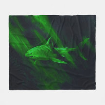 Manta polar de felpa Shark Green 50 x 60