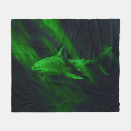 Manta polar de felpa Shark Green 50 x 60