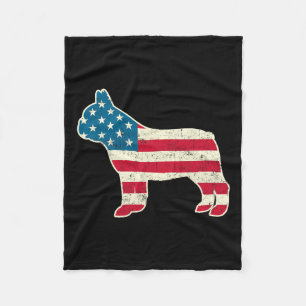 Manta Polar De Julio Bandera Francesa De Estados Unidos Bulldo