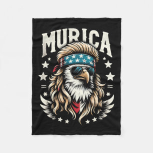 Manta Polar De Julio Patriótico Gracioso Águila 4 De Julio Usa