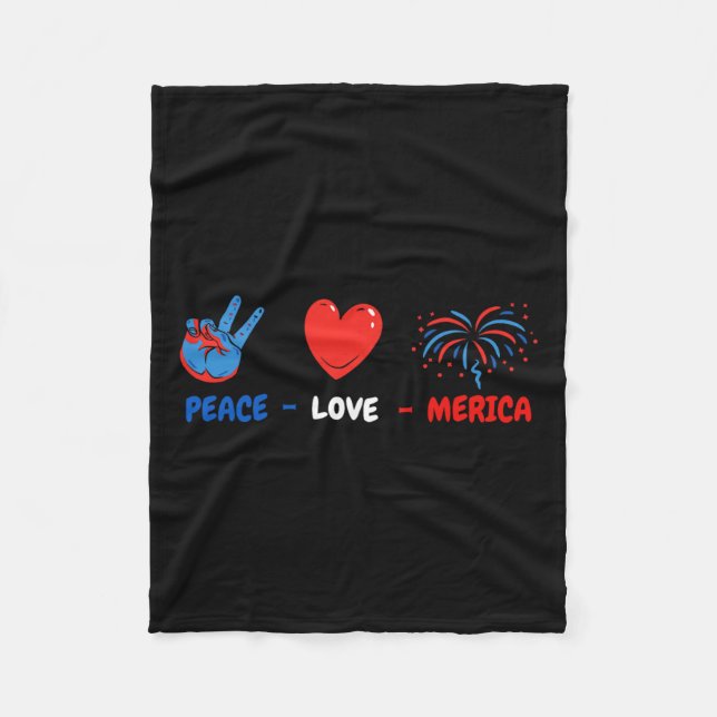 Manta Polar De Julio Paz Amor Merica (Anverso)