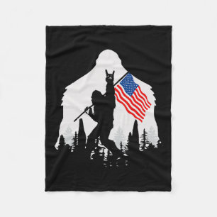 Manta Polar De Julio Shirt Bigfoot Sasquatch Bandera Estadouni