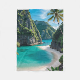 Manta Polar "De la cala al sofá: un trozo de colilla tropical"