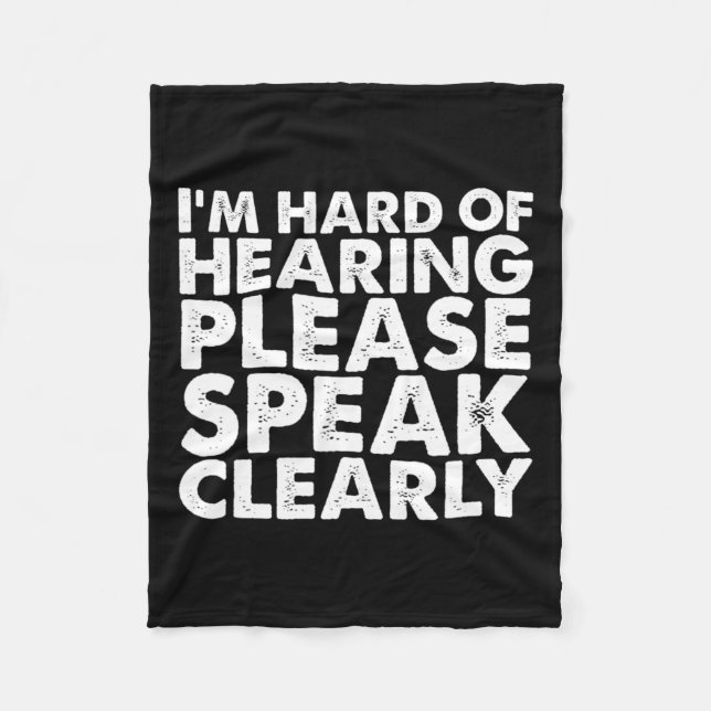 Manta Polar De Oír Audiencias Sordas Insuficiencia Del Lenguaj (Anverso)