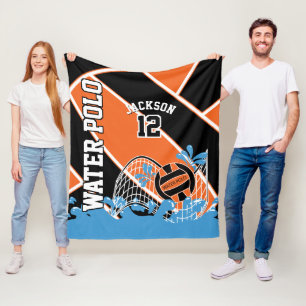 Manta Polar 🤽 de polo de agua deporte ♀️ en Naranja, negro