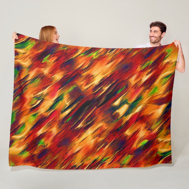 Manta Polar De rojo a naranja, un poco verde (In situ)