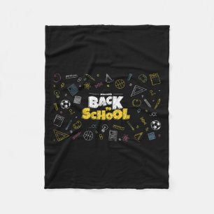 Manta Polar De Vuelta A La Escuela Enfrentando A Un Divertido