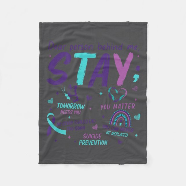 Manta Polar Dear Person Behind Me You Suicide Awareness  (Anverso)