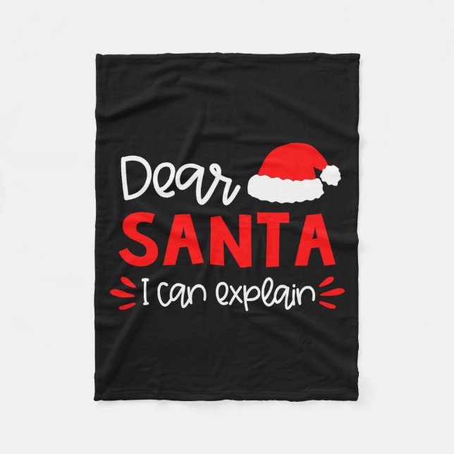 Manta Polar Dear Santa Shirt Funny Matching Family Christmas P (Anverso)