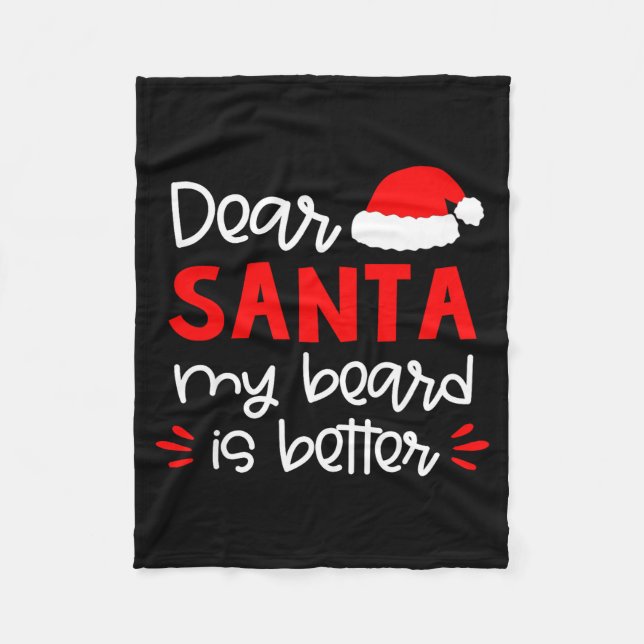 Manta Polar Dear Santa Shirt Funny Matching Family Christmas P (Anverso)