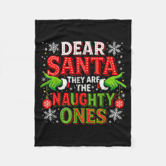 Manta Polar Dear Santa They Are The Naughty Ones Christmas