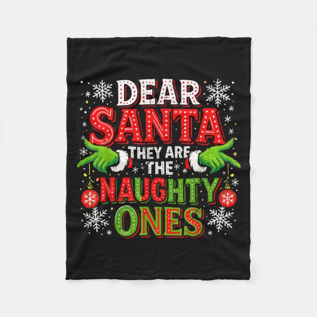 Manta Polar Dear Santa They Are The Naughty Ones Christmas  (Anverso)