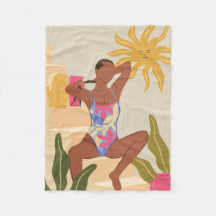 Manta Polar Debajo del Sol Sonriente