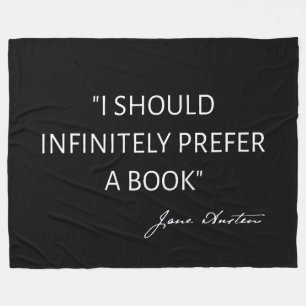 Manta Polar Debería Preferir Infinitamente Un Libro - Jane Aus