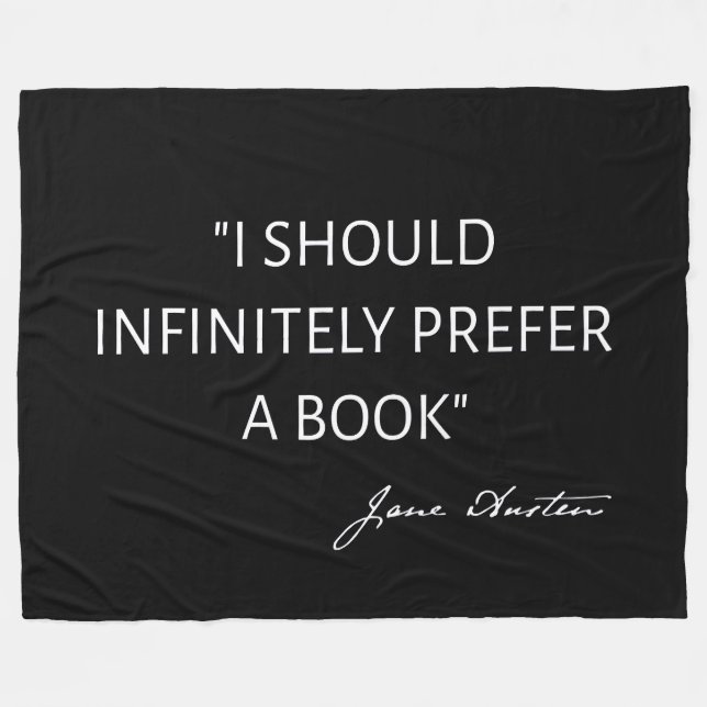 Manta Polar Debería Preferir Infinitamente Un Libro - Jane Aus (Frente (Horizontal))