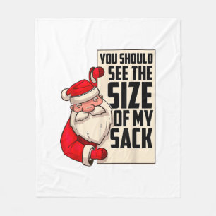 Manta Polar Deberías Ver El Tamaño De Mi Funny Sack Santa Chr