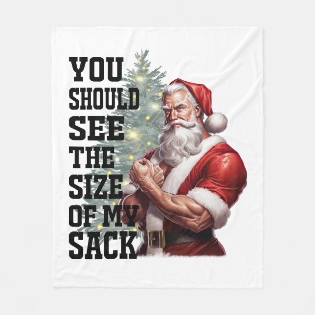 Manta Polar Deberías ver el tamaño de mi saco (Anverso)