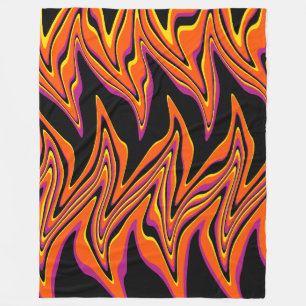 Manta Polar Debilitado en negro, rosa, Naranja y amarillo