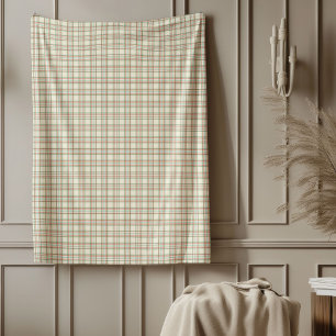 Manta Polar Decoración acogedora de Tartan Blanket Vintage