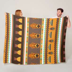 Manta Polar Decoración casera de patrones tribales africanos