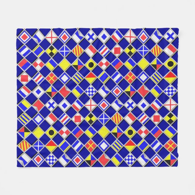 Manta Polar Decoración de banderas náuticas (Frente (Horizontal))