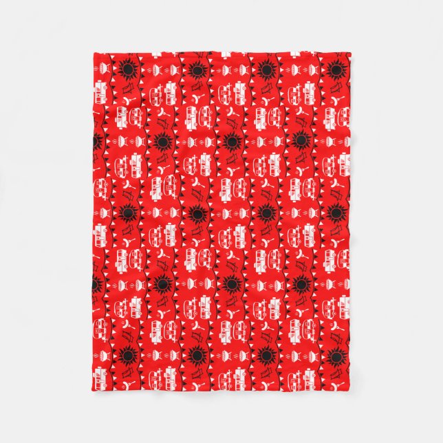 Manta Polar Decoración de camping de caravana (Anverso)