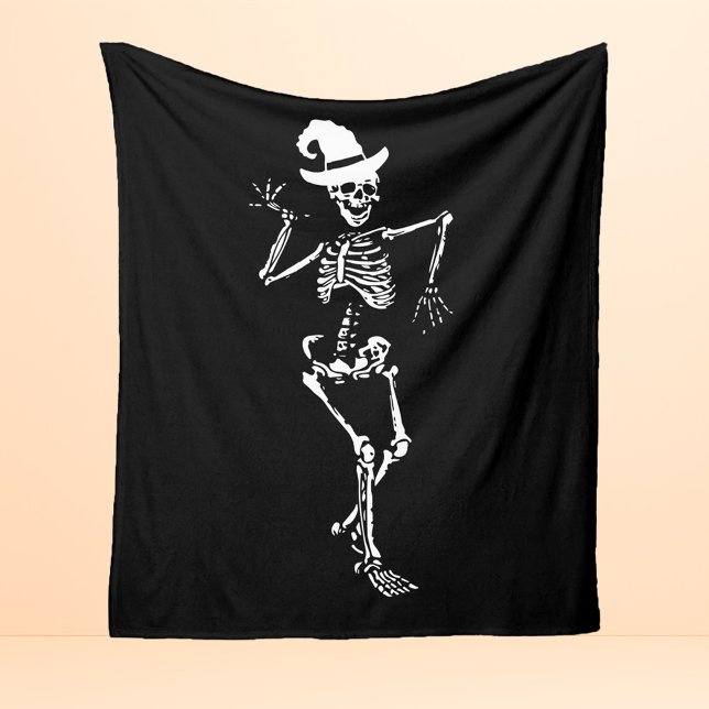 Manta Polar Decoración de Halloween de Skeleton Bones (Skeleton Bones Halloween Decor Fleece Blanket)
