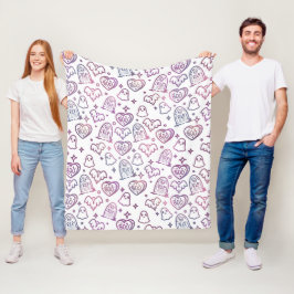 Manta Polar Decoración de Halloween rosa morado de moda