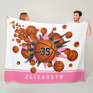 Manta Polar decoración de la sala de deportes rosa negro estre