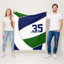 Manta Polar decoración de la sala de vóley azul verde