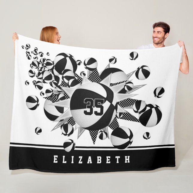 Manta Polar decoración de sala de deportes negro chicas estrel (In situ)