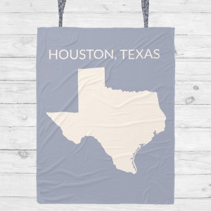 Manta Polar Decoración del hogar del mapa del estado de Texas