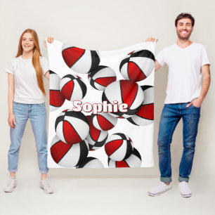 Manta Polar decoración deportiva del equipo de baloncesto rojo