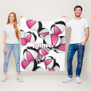 Manta Polar decoración deportiva en equipo de baloncesto negro