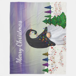 Manta Polar Decoración navideña de gnomo