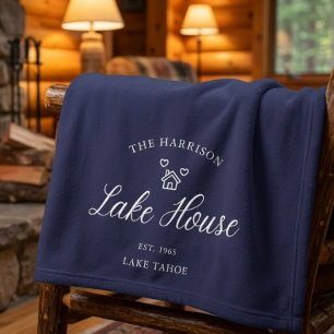 Manta Polar Decoración personalizada para casa de lago costera