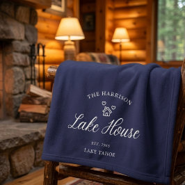 Manta Polar Decoración personalizada para casa de lago costera