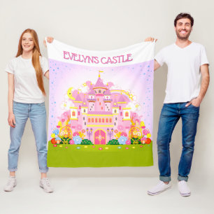 Manta Polar ¡Decoración Princesa! Castillo personalizado
