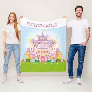 Manta Polar ¡Decoración Princesa! Castillo personalizado